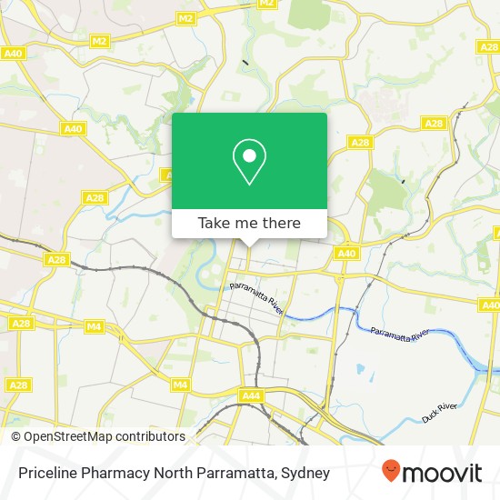 Priceline Pharmacy North Parramatta map