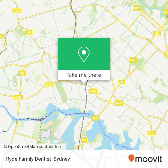 Ryde Family Dentist map