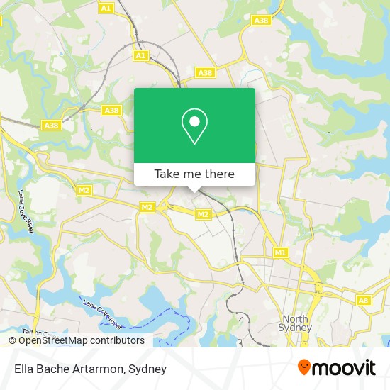 Ella Bache Artarmon map