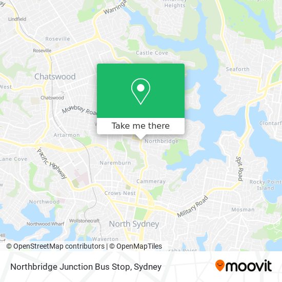 Northbridge Junction Bus Stop map
