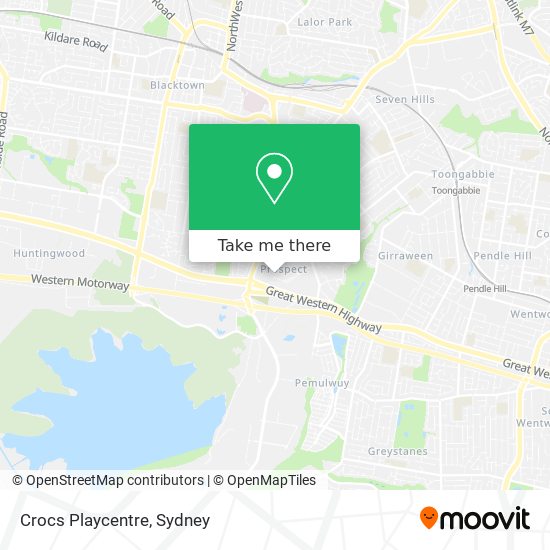 How to get to Crocs Playcentre in Prospect NSW by bus or train