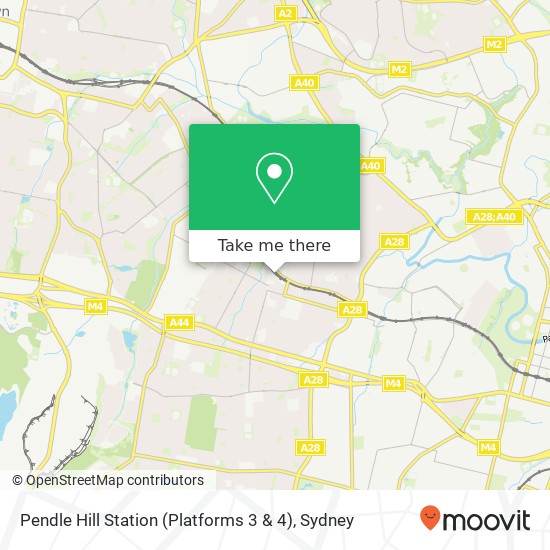 Pendle Hill Station (Platforms 3 & 4) map