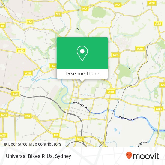 Universal Bikes R' Us map
