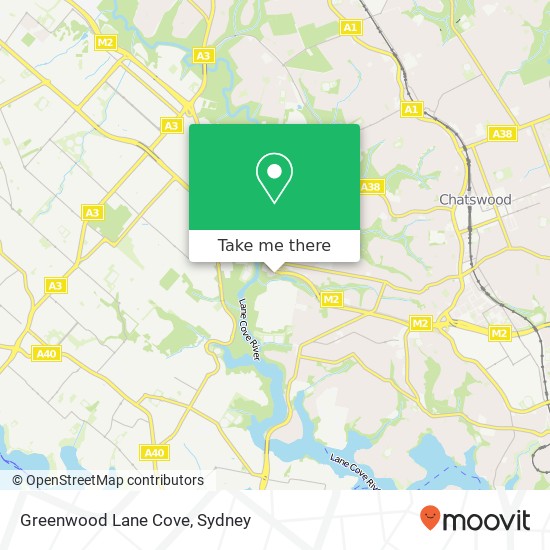 Greenwood Lane Cove map