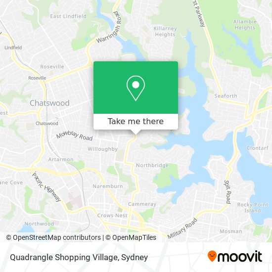 Quadrangle Shopping Village map