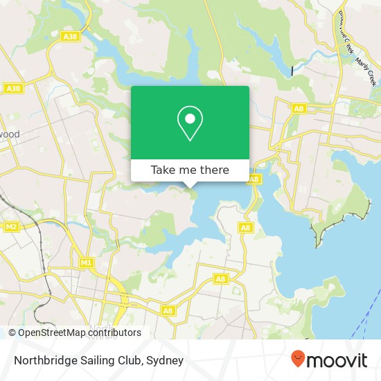 Mapa Northbridge Sailing Club