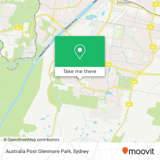 Mapa Australia Post Glenmore Park