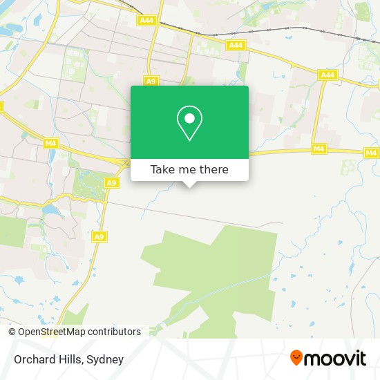 Orchard Hills map