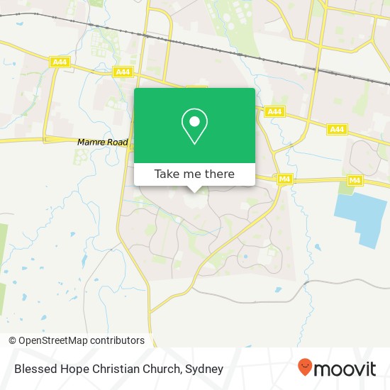 Mapa Blessed Hope Christian Church