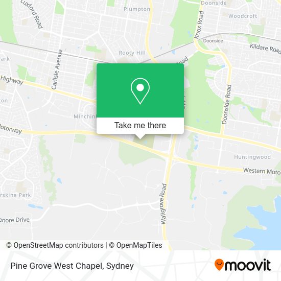 How to get to Pine Grove West Chapel in Minchinbury by bus or train?