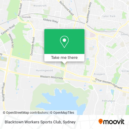 Mapa Blacktown Workers Sports Club