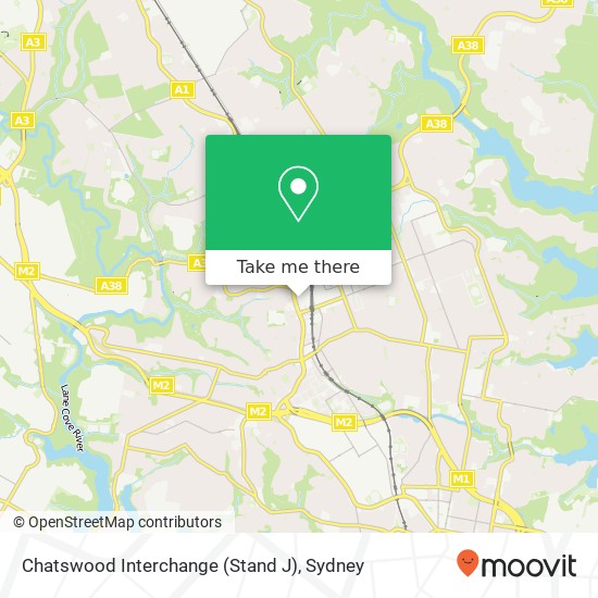 Chatswood Interchange (Stand J) map