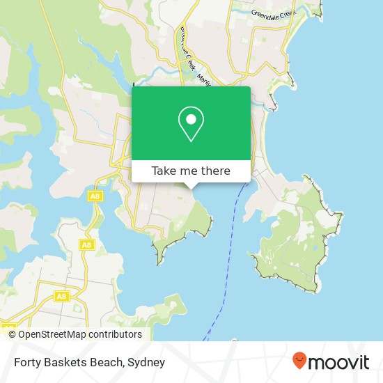 Forty Baskets Beach map