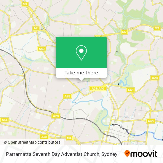 Mapa Parramatta Seventh Day Adventist Church