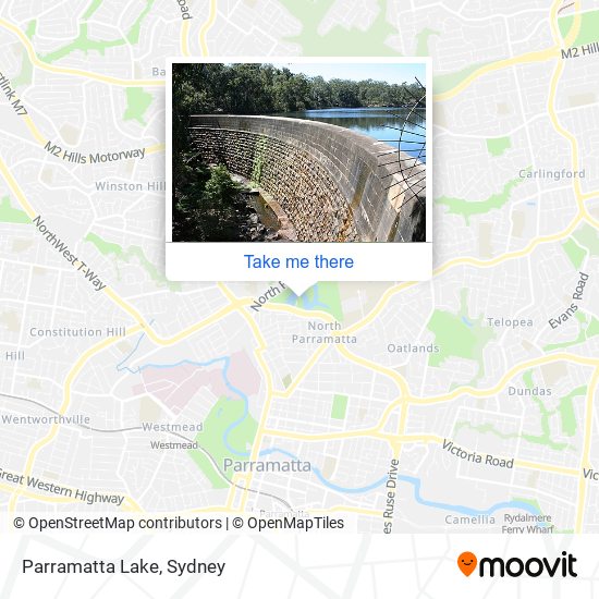 Mapa Parramatta Lake