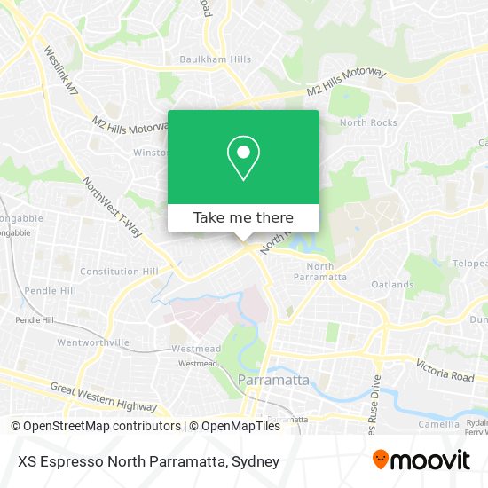 XS Espresso North Parramatta map