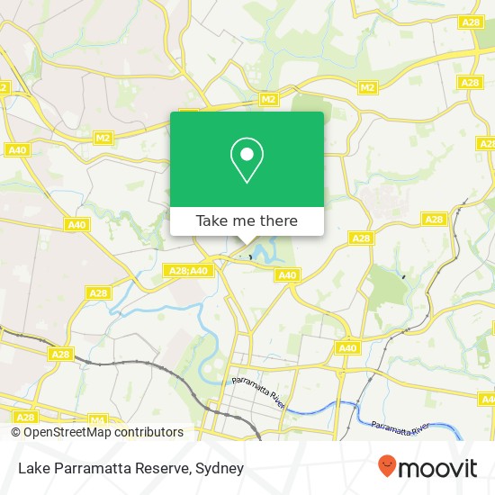 Lake Parramatta Reserve map