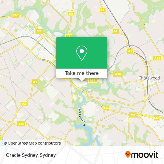 Mapa Oracle Sydney