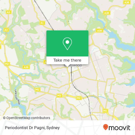 Periodontist Dr Pagni map