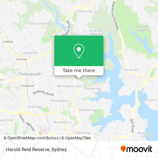 Harold Reid Reserve map