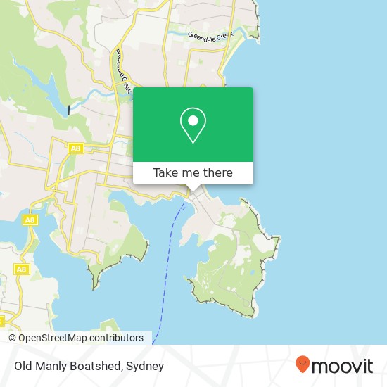 Old Manly Boatshed map