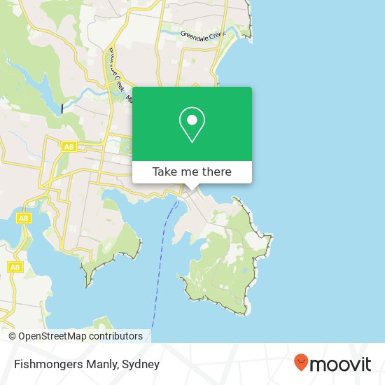 Fishmongers Manly map