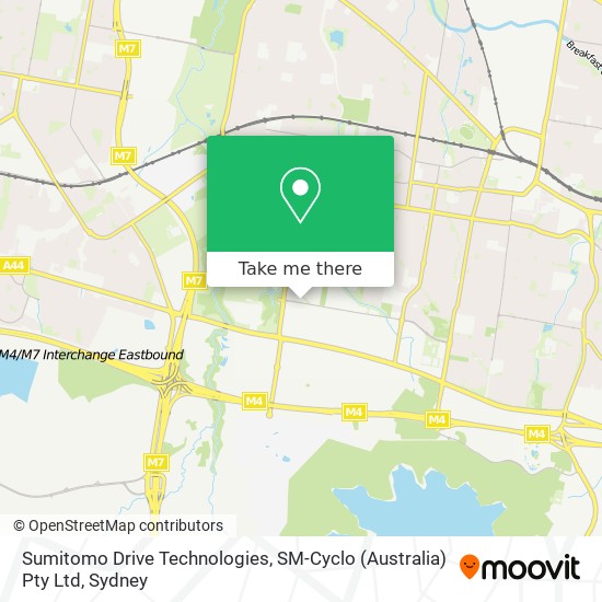 Mapa Sumitomo Drive Technologies, SM-Cyclo (Australia) Pty Ltd