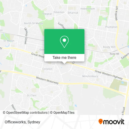 Mapa Officeworks