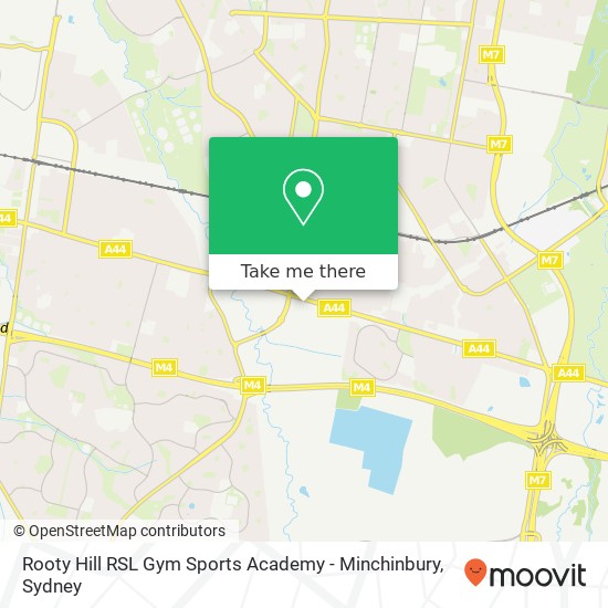 Rooty Hill RSL Gym Sports Academy - Minchinbury map