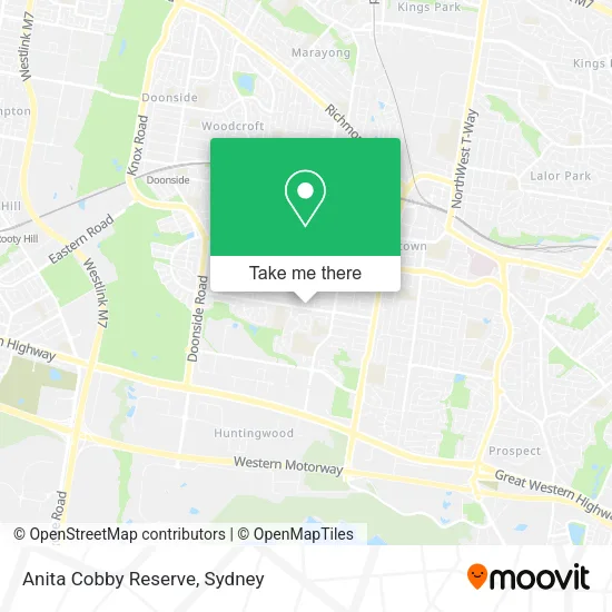 Anita Cobby Reserve map