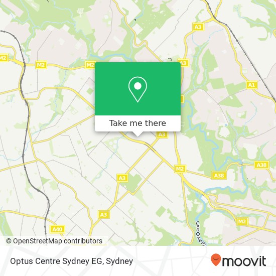 Mapa Optus Centre Sydney EG