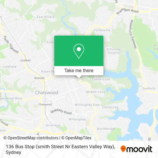 136 Bus Stop (smith Street Nr Eastern Valley Way) map
