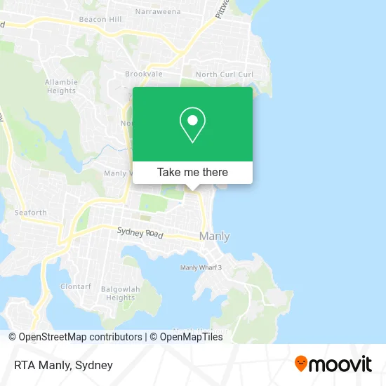 RTA  Manly map