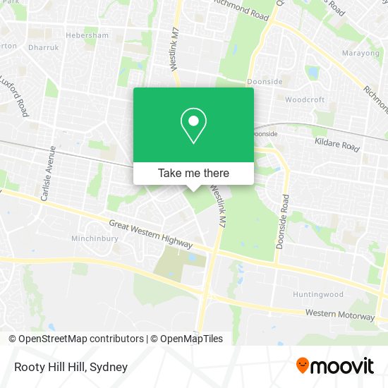 Mapa Rooty Hill Hill