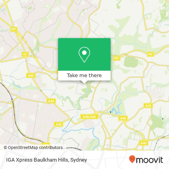 IGA Xpress Baulkham Hills map