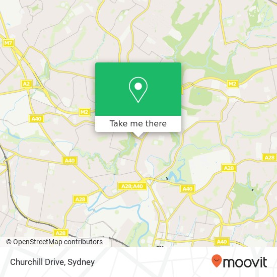 Mapa Churchill Drive
