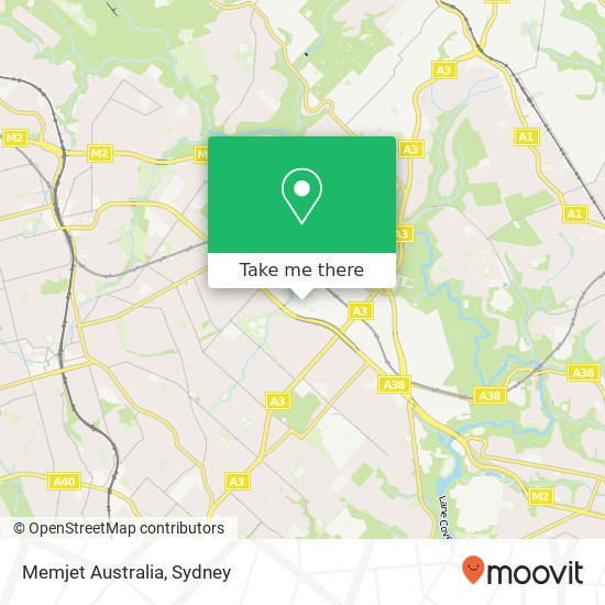 Memjet Australia map