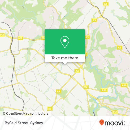 Byfield Street map