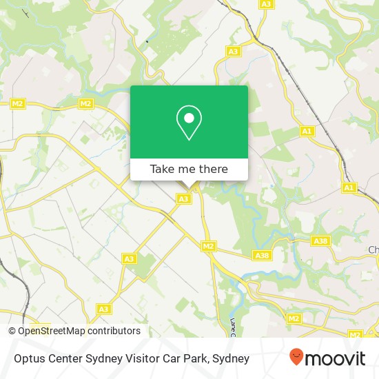 Optus Center Sydney Visitor Car Park map