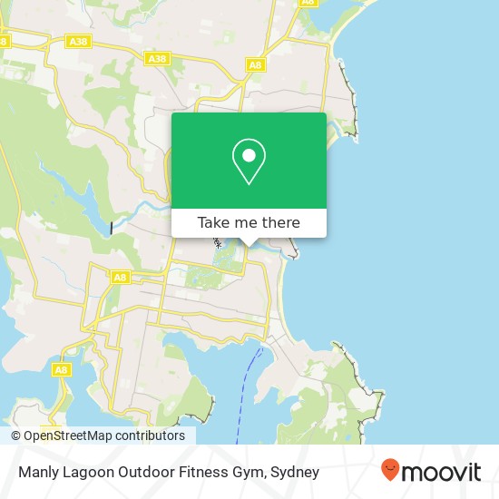 Mapa Manly Lagoon Outdoor Fitness Gym