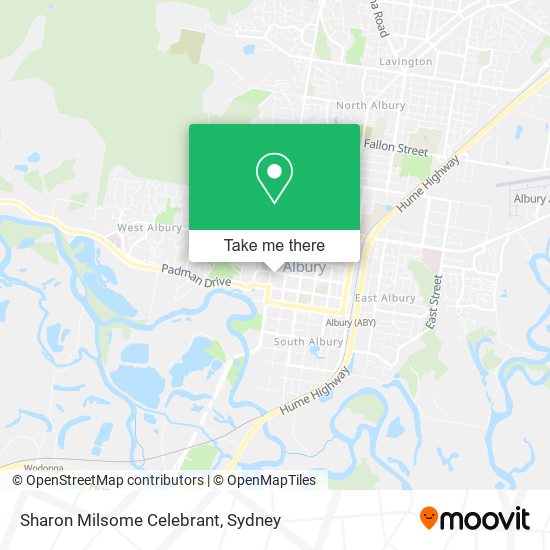 Sharon Milsome Celebrant map