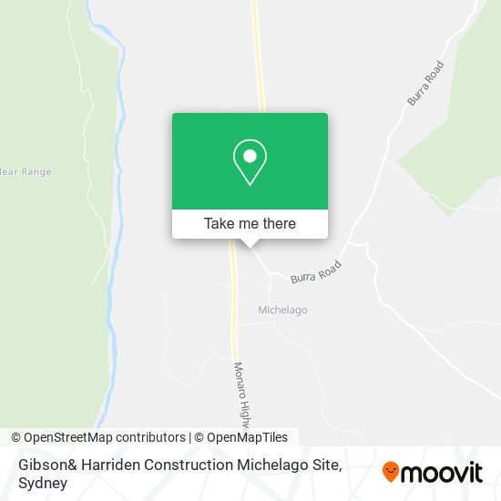 Mapa Gibson& Harriden Construction Michelago Site
