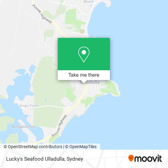 Mapa Lucky's Seafood Ulladulla