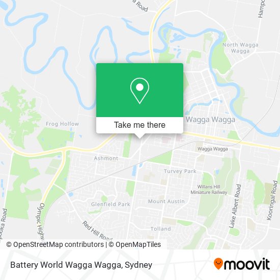 Battery World Wagga Wagga map