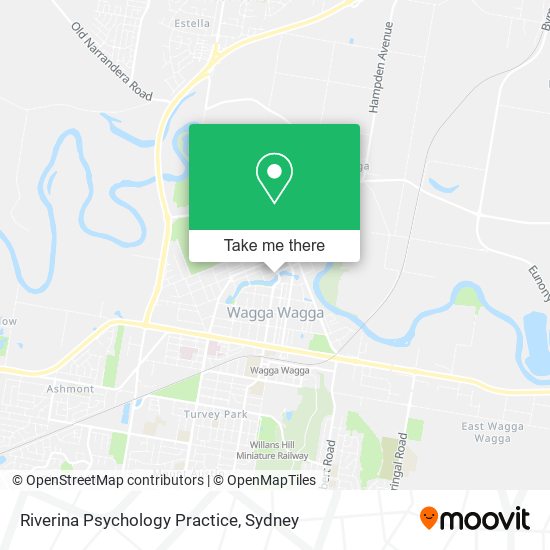 Riverina Psychology Practice map