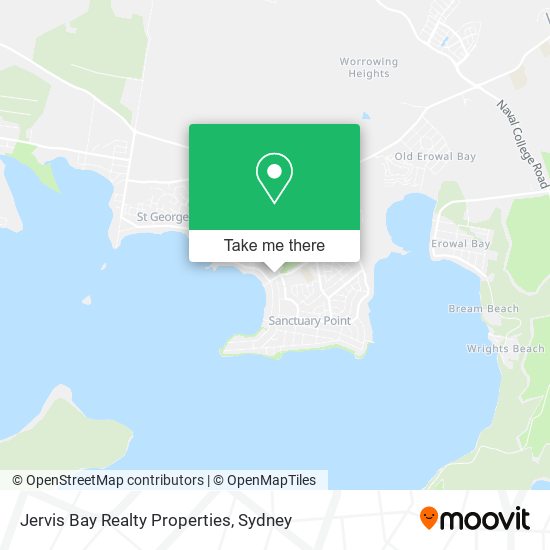 Jervis Bay Realty Properties map