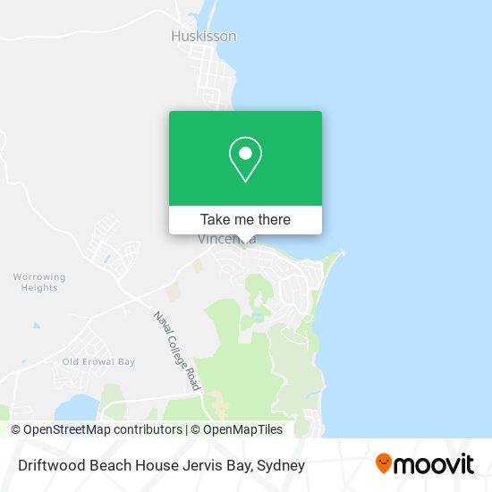 Mapa Driftwood Beach House Jervis Bay