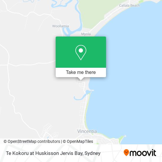 Te Kokoru at Huskisson Jervis Bay map