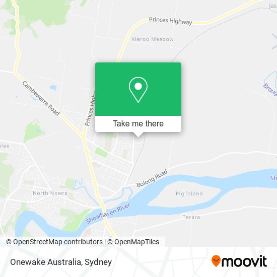 Onewake Australia map