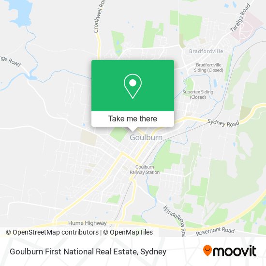 Mapa Goulburn First National Real Estate